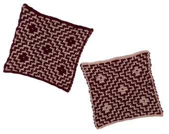 Flannel Flower Wash Cloth PDF Knitting Pattern Download