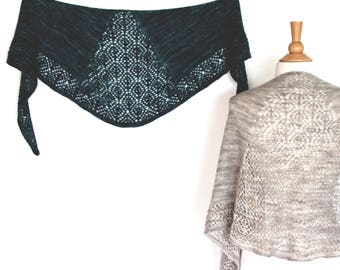 Kiah Shawl  PDF Knitting Pattern Download English and French translations included