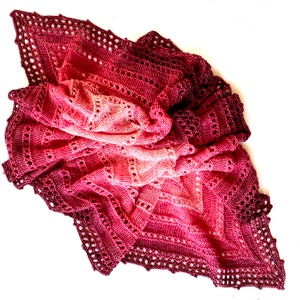 Cherry-Berry Wrap PDF Knitting Pattern Download