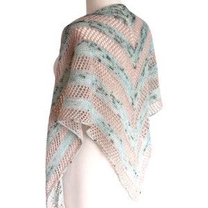 Delphinia Shawl PDF Knitting Pattern Download English and French Translations included