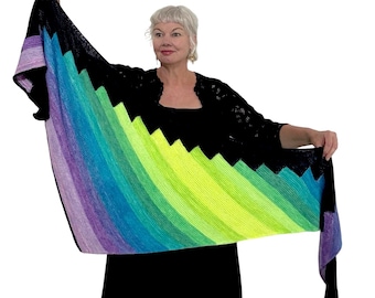 Aurora Hunter Shawl PDF Knitting Pattern Download