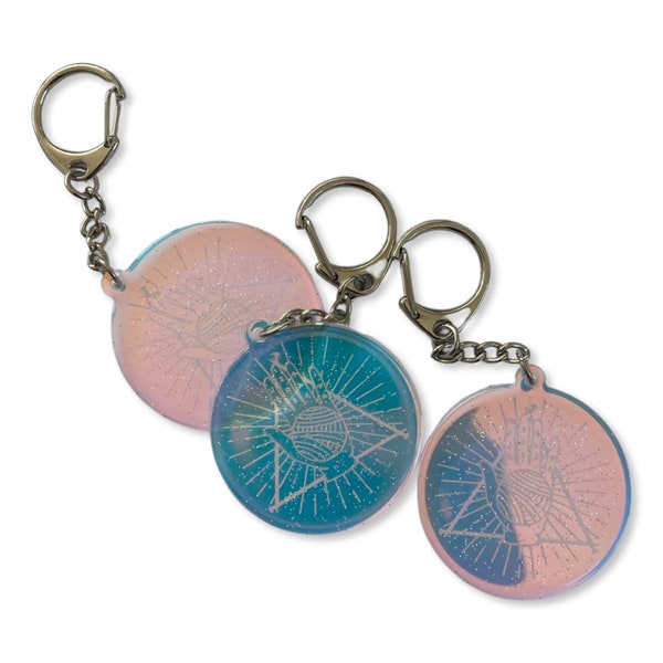 Knitterati Holographic Acrylic Key chain