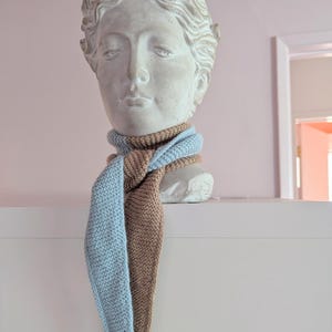 Hand knit Sophie Scarf | Small Knitted Scarf | Handmade Gift | Knitted Neck Scarf | Small Skinny Neckerchief