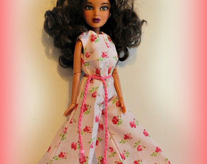 Handmade Barbie Doll Jumpsuit Barbie Dress Pink Rose Etsy