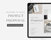Project Proposal Template, Client Onboarding, Business Proposal, Business Template, Canva Template