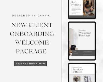 New Client Onboarding Welcome Template, Welcome Guide Package, Business Template, Canva Template, Business Tools