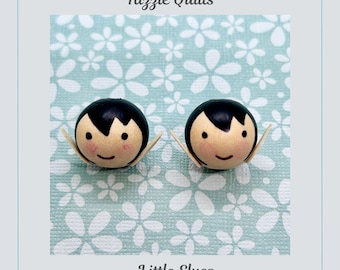 Little Elves Painted Heads - Pre Painted Wooden Heads for the mmmCrafts Twas the Night Ornament Series