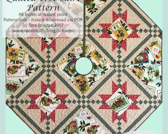 Quilted Christmas Tree Skirt Pattern - Holiday Stars