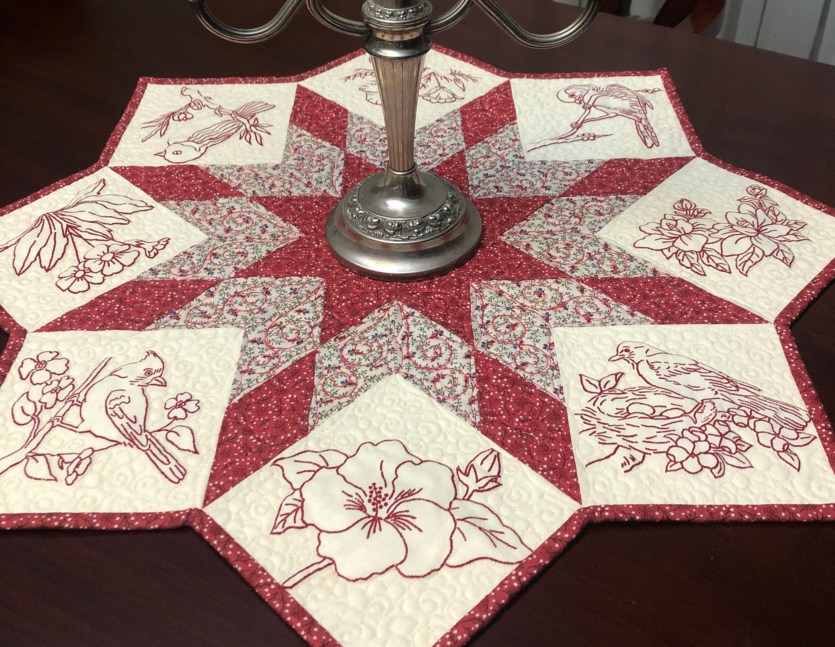 Quilted Table Topper Pattern - Faux Stitchery - PDF Pattern Only - Etsy