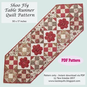 Gequilteter Tischläufer Muster - Shoo Fly Table Runner