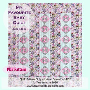 Quilted Crib Quilt Pattern Instant Download; Quilted Cot Quilt Pattern Instant Download; Strip Pieced Crib Quilt Pattern; Crib Quilt Pattern