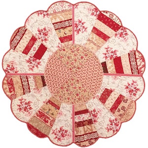 Quilted Table Topper Pattern Dresden Plate Table Topper PDF Instant Download Quilt Pattern image 7