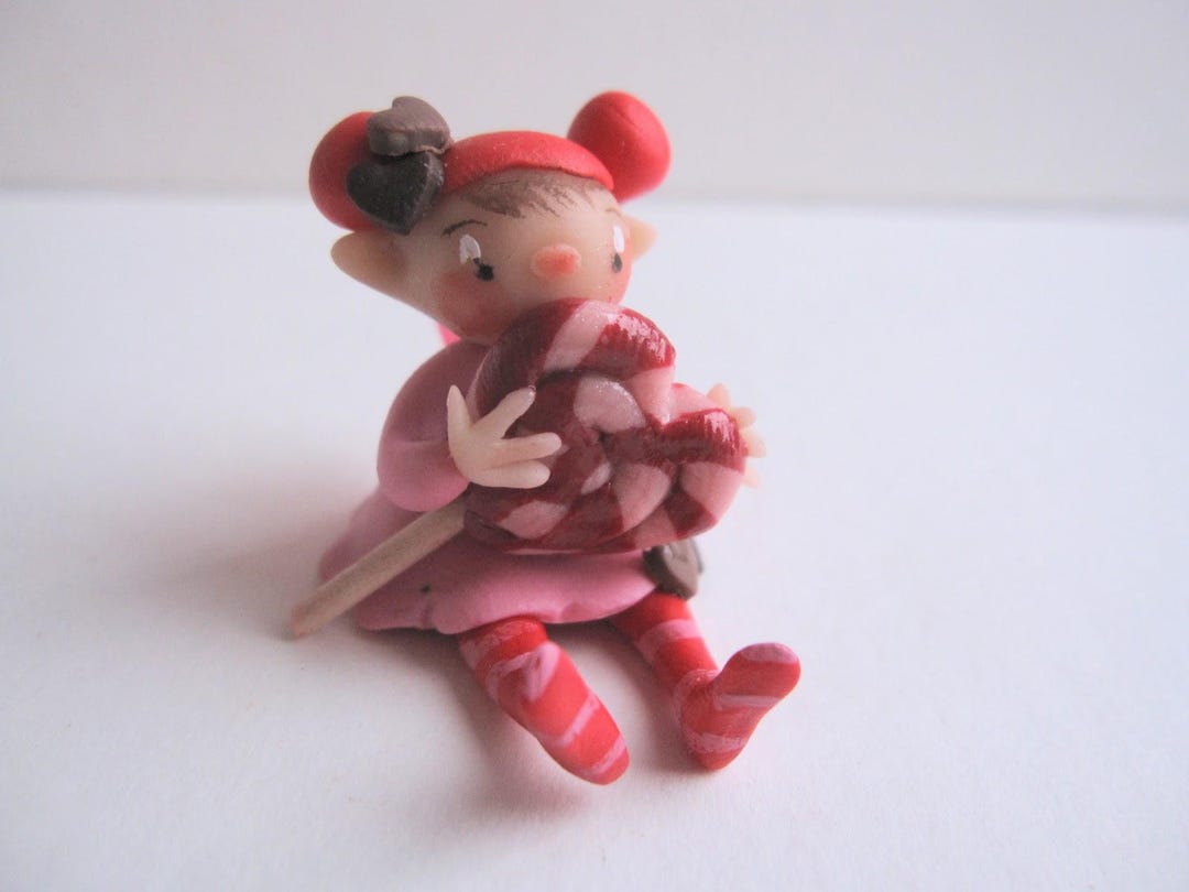 Figurine Miniature of Valentine Pixie Valentine Elf Gift - Etsy