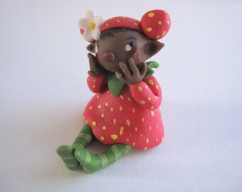 The strawberry fairy miniature figurine doll