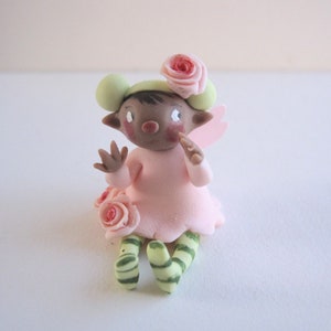 Tiny flower fairy figurine image 1