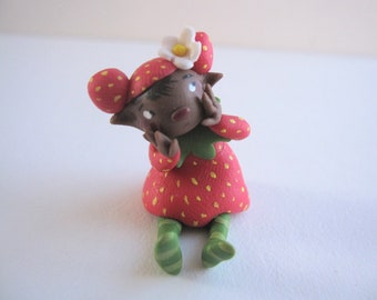 The strawberry fairy miniature figurine doll