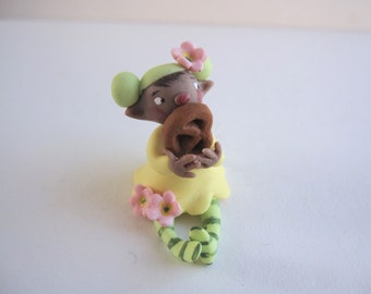 Tiny flower fairy figurine