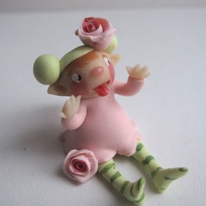 Tiny flower fairy figurine image 1