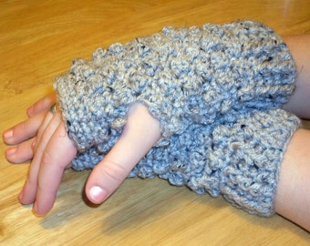 Crochet Pattern for Making Short and Sassy Bobble Fingerless Gloves PDF Pattern Instant Download