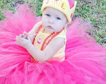 Instant Download Crochet Pattern for a Princess Crown Hat with Jewels Baby Children Pdf Pattern Dress Up