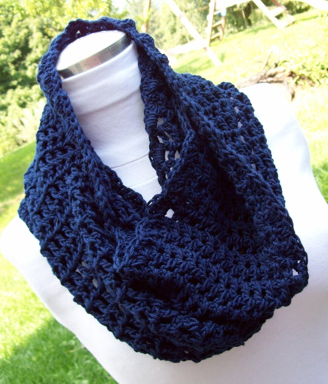 INSTANT DOWNLOAD Crochet Pattern for Making a Simple Infinity Scarf PDF ...
