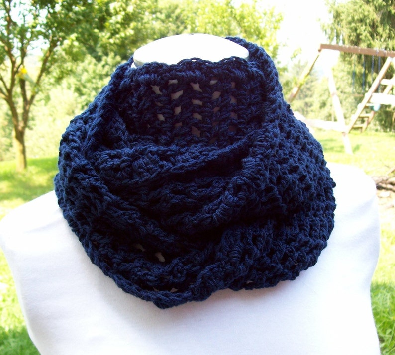 Pattern Directions for Making a Crochet Infinity Cowl Scarf PDF Pattern image 1