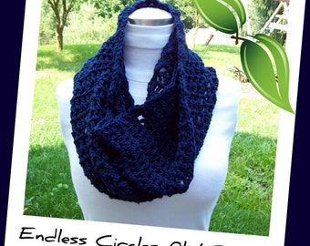 Pattern for an Easy Crochet Infinity Scarf - INSTANT DOWNLOAD