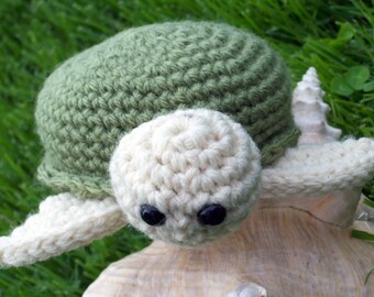 Crochet Pattern for Making an Amigurumi Sea Turtle PDF Pattern