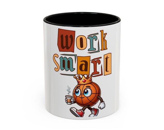PAPAFun Motivational Coffee Mug, Perfect for Work, Student Gift, Office Decor, Basketball Lover, Colorful Mug for Coffee and Tea