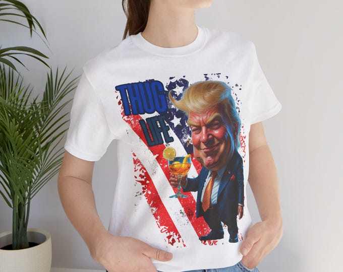 PAPAThug Life Unisex Jersey Tee, Humorous Graphic T-Shirt, Political Statement Shirt, Gifts for Friends, Party Wear, Casual Top