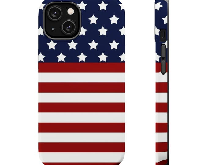 PAPAPatriotic Magnetic Tough Case - American Flag Design, Durable Phone Accessories, Independence Day Gift, Customizable Cases, Unique Phone