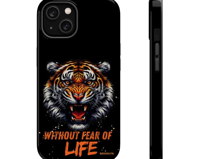 PAPAFearless Tiger Phone Case - Magnetic Tough Cases for Animal Lovers, Unique Gifts, Phone Accessories, Bold Design, Wild Vibe