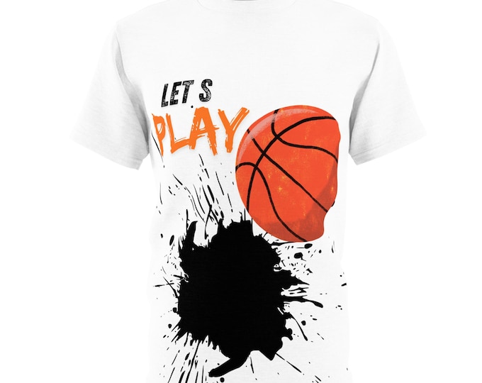 Basketball Unisex Tee - Let's Play, Sports T-Shirt, Athletic Wear, Gift for Him, Casual Style, Summer Outfit
