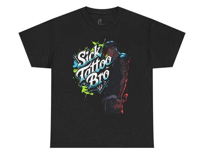 PAPASick Tattoo Bro Unisex Heavy Cotton Tee, Perfect for Tattoo Lovers, Casual Wear, Gift for Friends, Streetwear Style, Unique Graphic Tee