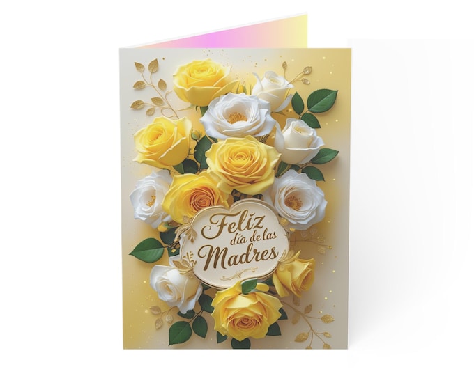 Floral Mother's Day Greeting Cards, Elegant Rose Cards, Card Set for Mother's Day, Family Celebrations, Birthdays, Festive Occasions