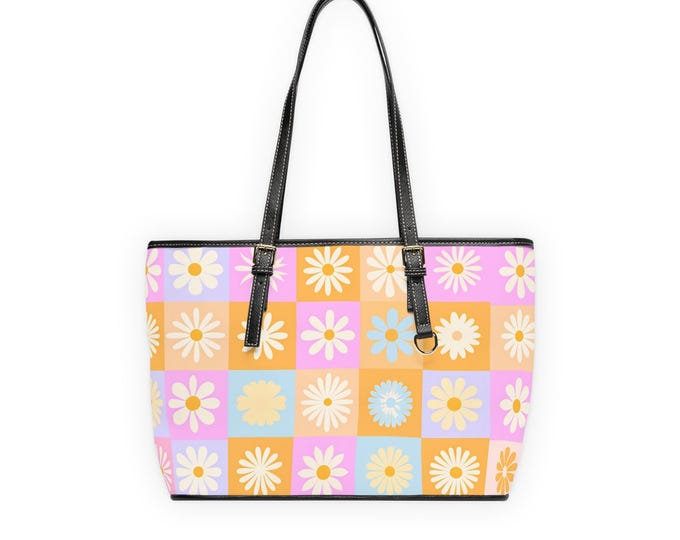 PAPAFloral PU Leather Shoulder Bag, Stylish Tote for Everyday Use, Trendy Handbag, Perfect Gift for Her, Spring & Summer Accessory