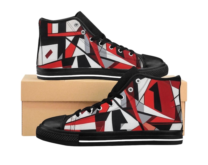 PAPAStylish High-Top Sneakers, Trendy Footwear, Casual Street Style, Unique Art Design, Perfect Gift for Her, Everyday Comfort