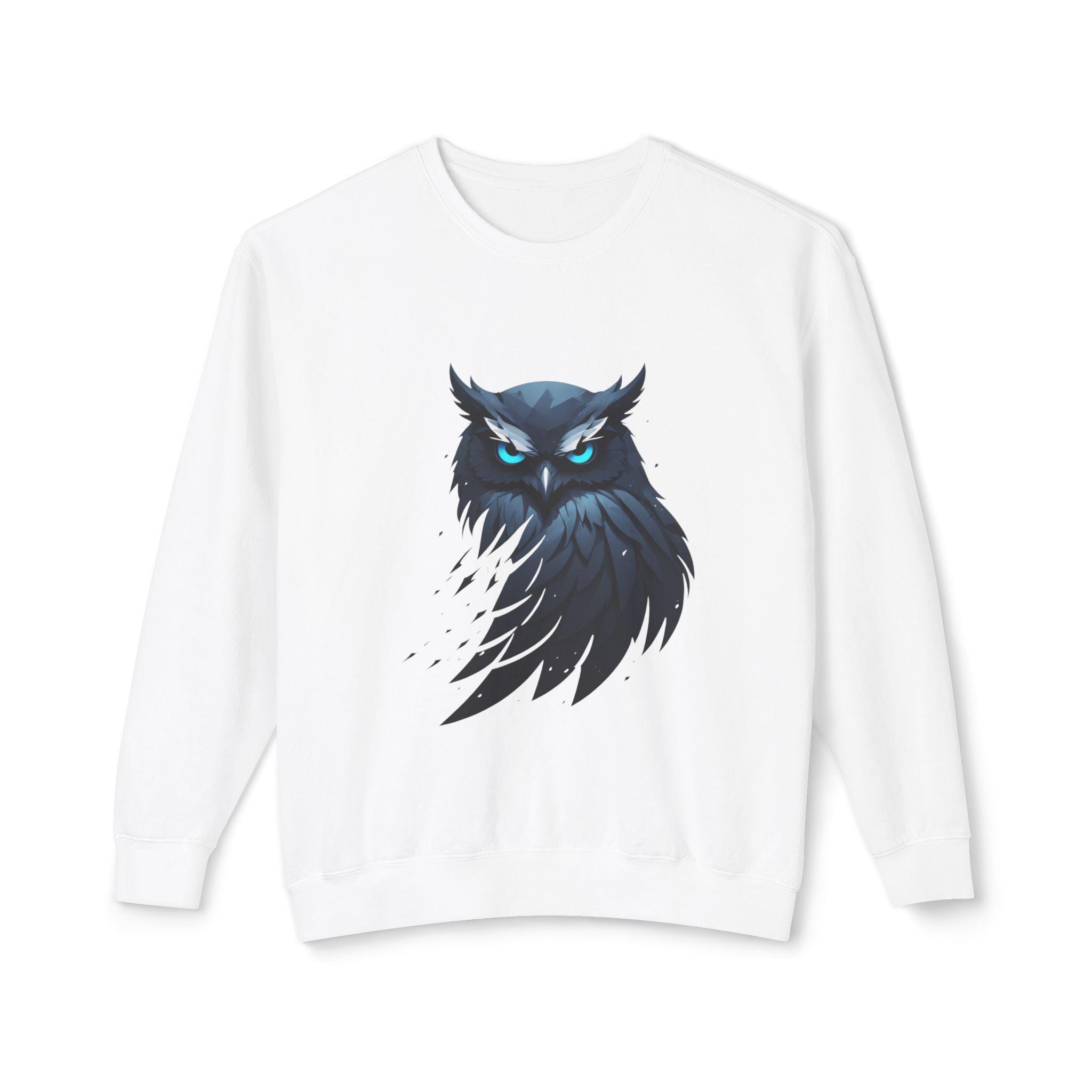 Mystical Owl Sweatshirt, Unisex Crewneck, Lightweight Casual Wear, Gift for Owl Lovers, Nature Enthu