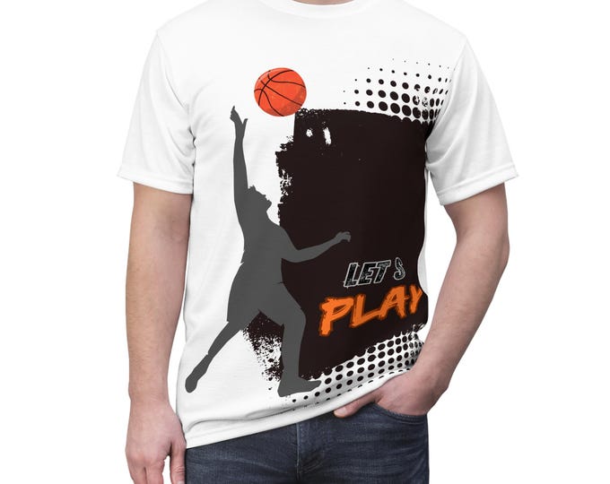 Basketball Unisex Tee - Let's Play, Sporty T-Shirt for Athletes, Gifts for Sports Lovers, Casual Wear, Summer Style, Game Day