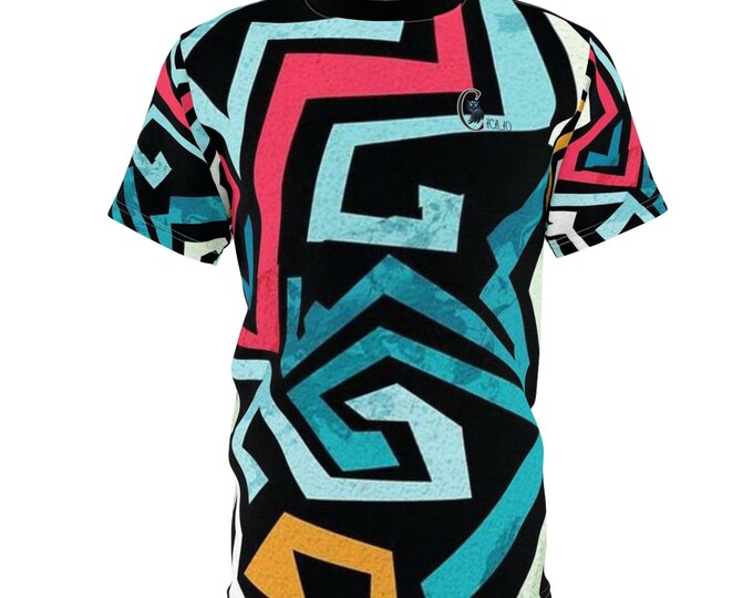 Vibrant Unisex Cut & Sew Tee, Bold Graphic Tee, Unique Art T-Shirt, Streetwear Style, Casual Everyday Wear, Perfect Gift for Art Lovers