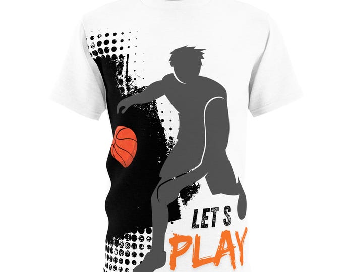 Basketball Unisex Cut & Sew Tee, Athletic Wear, Sports Shirt, Playful Gift, Fitness Apparel, Gift for Sports Lovers