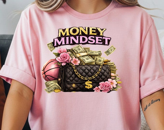 Money Mindset Shirt Women, Girl Boss Tee, Luxury Hustle Shirt, Pink Aesthetic Streetwear, Entrepreneur Gift for Women