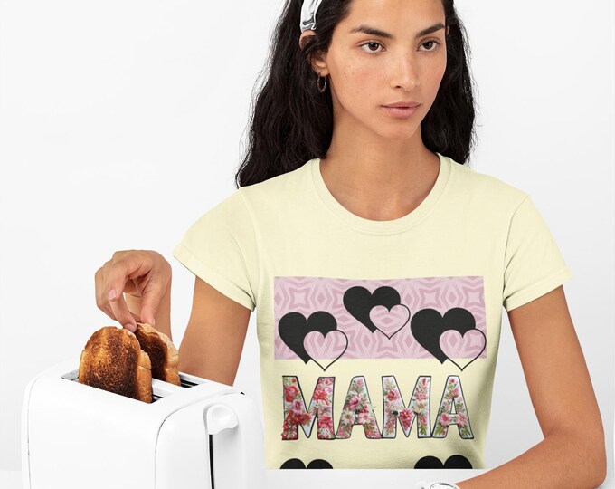 PAPAMama Hearts Unisex Heavy Cotton Tee, Mother's Day Gift, Casual Wear, Heart Design, Family Reunion Shirt, Gift for Mom