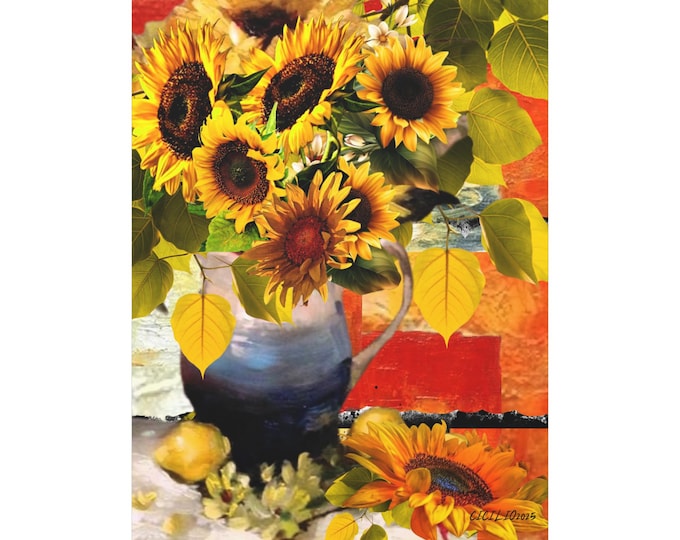 PAPASunflower Canvas Art, Vibrant Wall Decor for Home, Perfect for Gifts, Spring Decor, Flower Lovers, Art Lovers