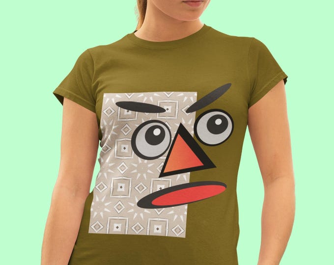 PAPAUnique Graphic T-Shirt, Bold Face Design, Unisex Cotton Tee, Casual Wear, Street Style, Fun Gift for All Occasions