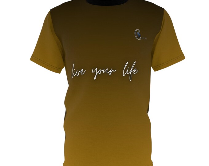 PAPALive Your Life Unisex Tee - Inspirational Motivational T-Shirt, Casual Wear, Gift for Friends, Self-Care Reminder, Everyday Comfort