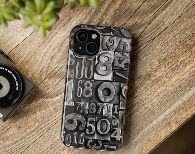 PAPAVintage Number Magnetic Tough Cases for Phone, Unique Gift for Math Lovers, Stylish Phone Protection, Modern Design, Durable Case