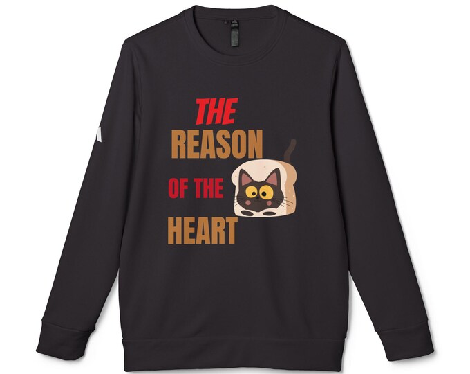 PAPAThe Reason of the Heart Cat Sweatshirt, Cozy Crewneck for Cat Lovers, Cute Gift for Pet Owners, Birthdays, Holidays, Unisex Style