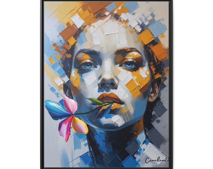 Colorful Floral Art Print | Elegant Wall Decor, Modern Artwork, Home Interior Design, Gift Idea for Her, Chic Living Room Decor