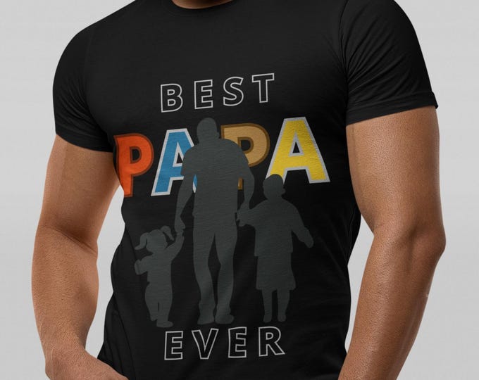 Best Papa Ever Unisex Heavy Cotton Tee, Father's Day Gift, Dad T-Shirt, Family Love Shirt, Gift for New Dad, Casual Wear